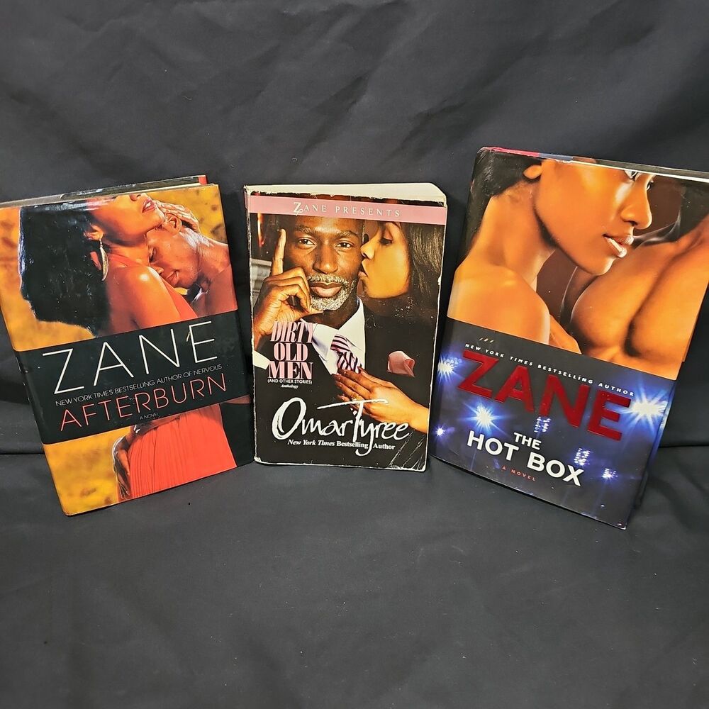 Zane Novel Lot Of 3 2 Hardcover 1 Paperback (Afterburn, Hot Box And Zane Present